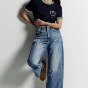 THE KENNA MID-RISE HERITAGE BARREL JEANS BY PILCRO: LOVE EDITION